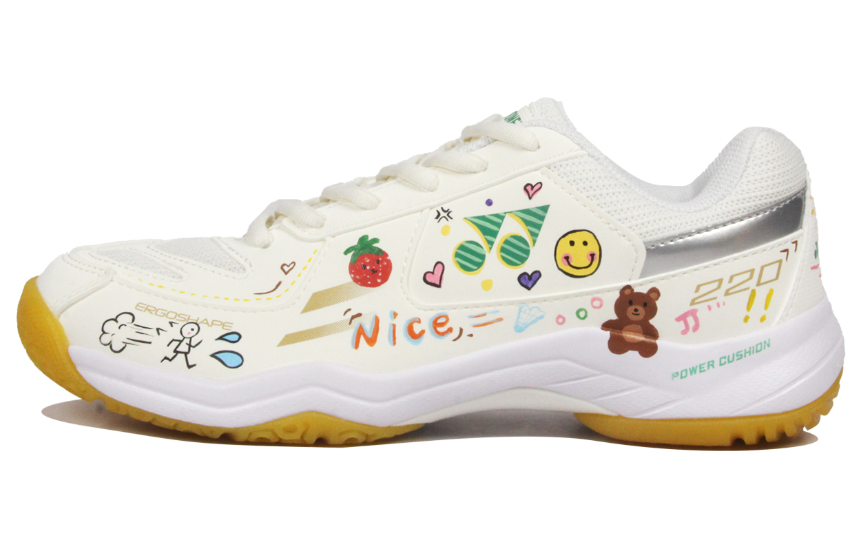 

Power Cushion амортизация и устойчивость к истиранию низкие кроссовки для бадминтона Unisex Beige YONEX, бежевый