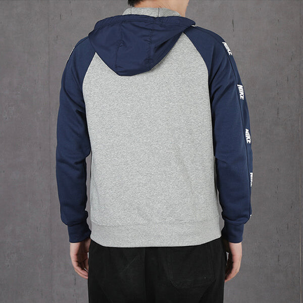 Толстовка Nike As Sportswear Ce Fz Bb Hybri 'Navy Grey', синий — фото 4