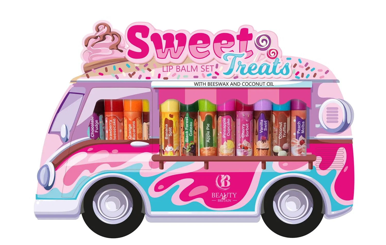 Детский набор бальзамов для губ Sweet Treats (12 шт.) Beauty4Britain — фото 2