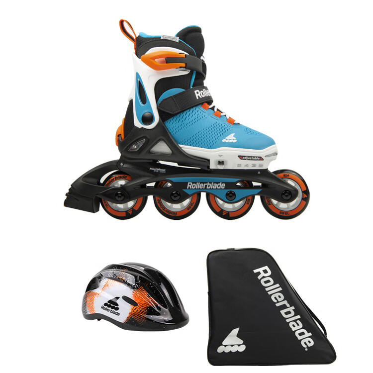 

RollerBlade Роликовые коньки для детей, полный комплект с колесами, синие (Premium Package A), размер M (33-36.5 см)