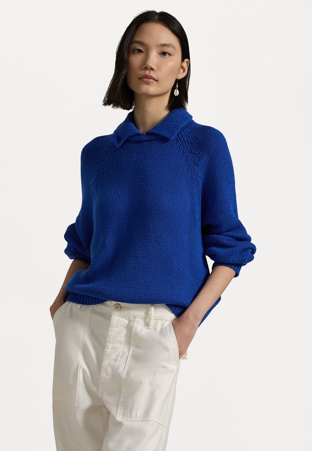 

Джемпер LAYERED COLLAR SWEATER Polo Ralph Lauren, синий