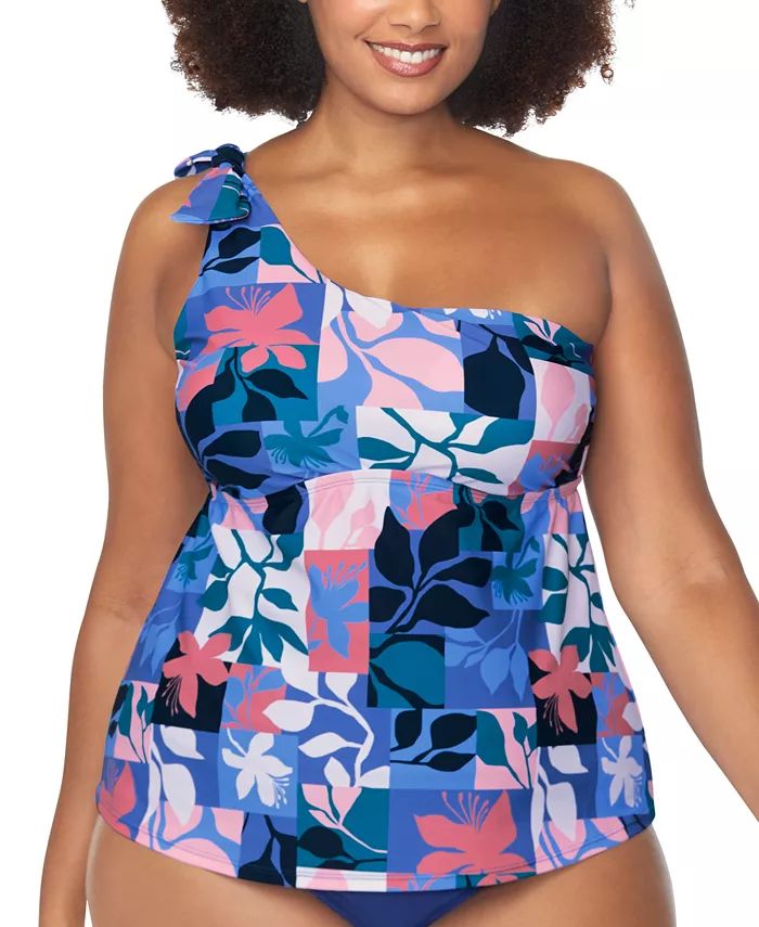 

Танкини на одно плечо Trendy Plus Marita Printed Raisins Curve, мультиколор