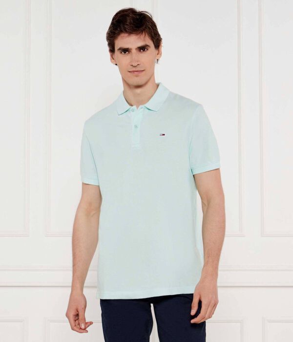 

Рубашка поло Slim fit Tommy Jeans, бирюзовый