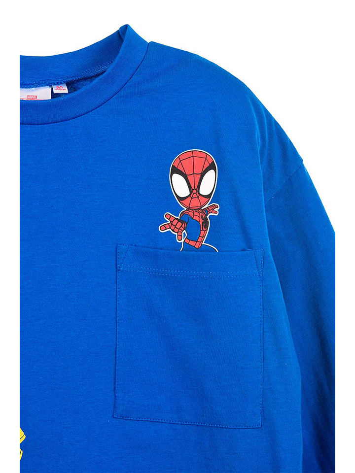 Spidey and his amazing friends Футболка с длинными рукавами "Человек-паук и его удивительные друзья" синего цвета — фото 3