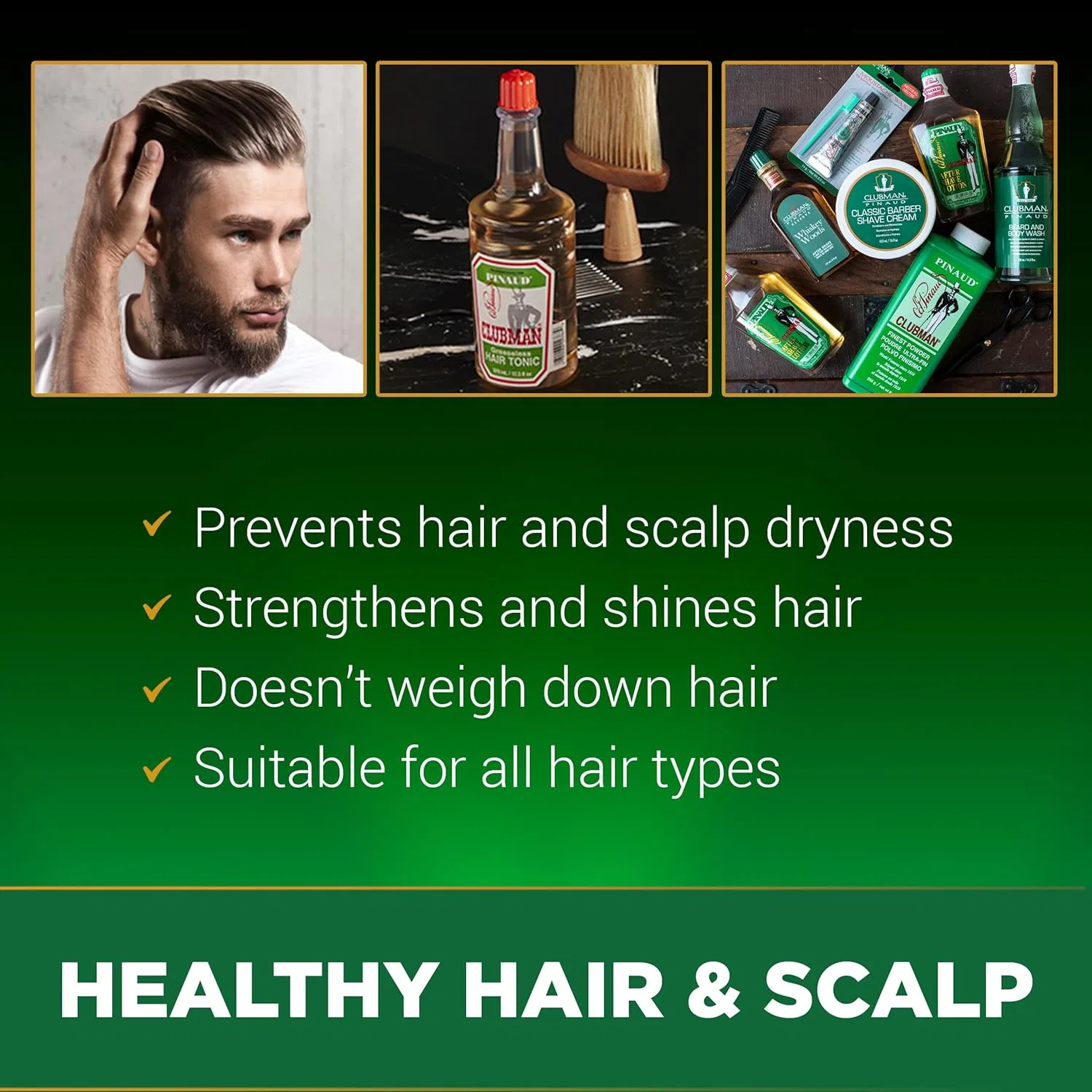 Нежирный тоник для волос Clubman Greaseless Hair Tonic, 370 мл Clubman — фото 4