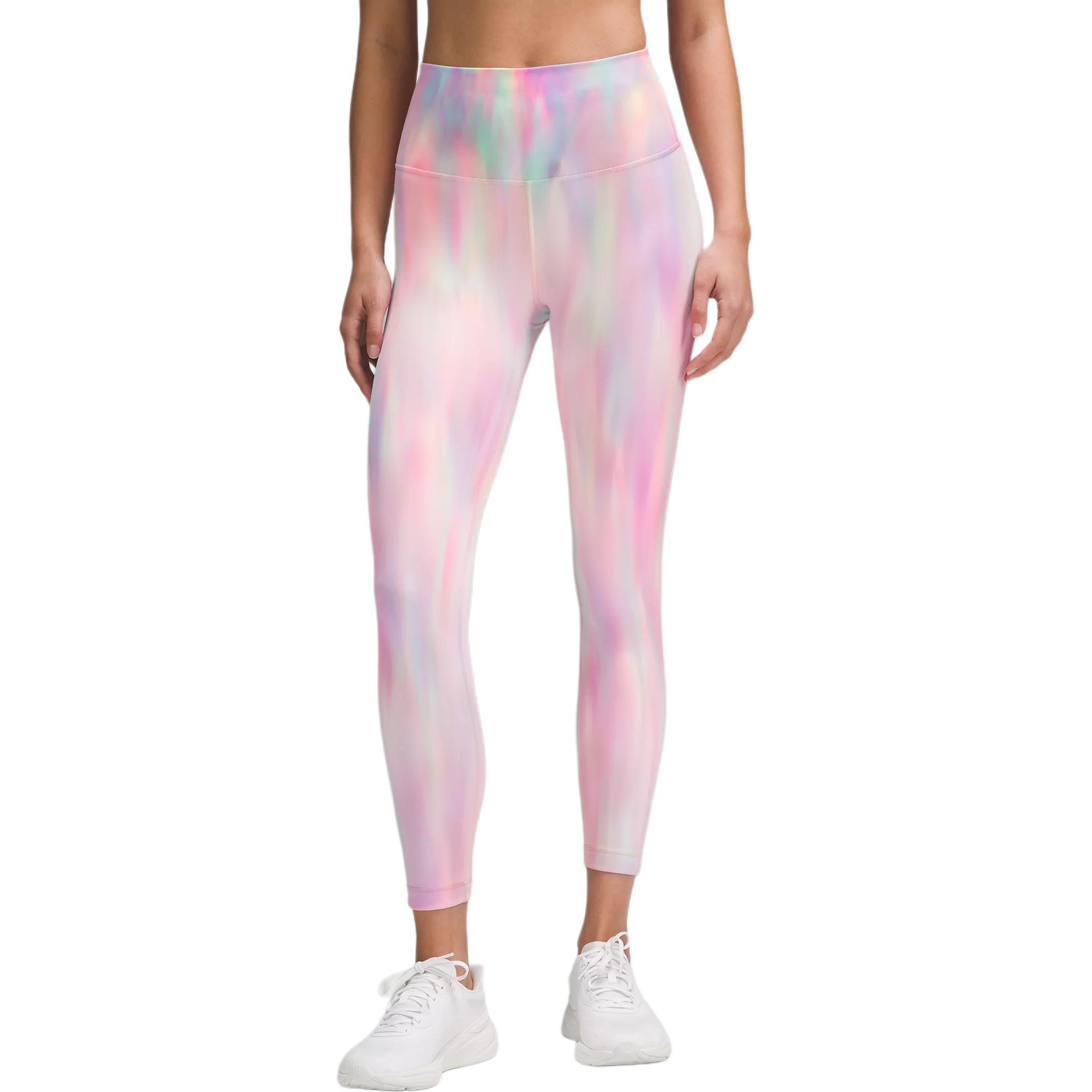 

Женские спортивные брюки Wunder Train Очищающее средство для лица Psychedelic Lululemon, цвет Washed Fantasy Pink/PSYM