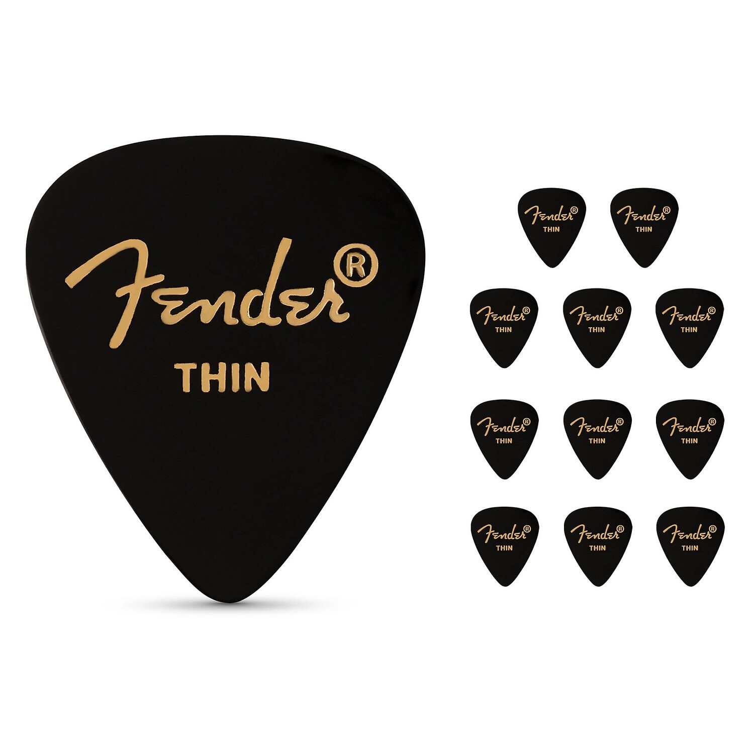 

Классические целлулоидные медиаторы Fender 351 Shape, тонкие, 12 штук в упаковке