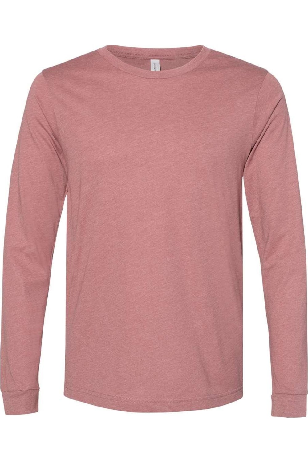 

Футболка с длинным рукавом BELLA + CANVAS Heather CVC, цвет heather mauve