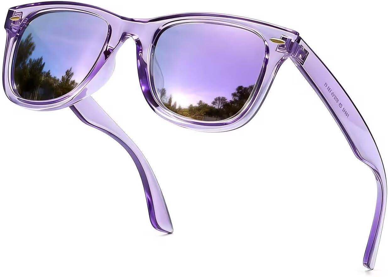 

Поляризованные солнцезащитные очки SIPHEW для женщин и мужчин - UV400, зеркальные, для пляжа, дизайнерские модные солнцезащитные очки унисекс, средний размер, A10 Purple Mirror Lens