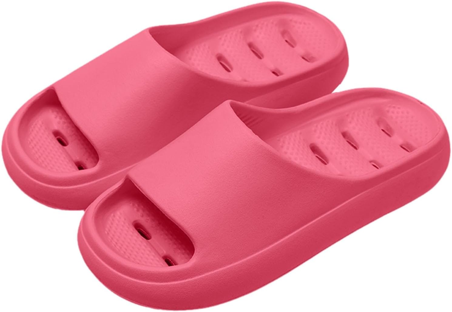 

Тапочки-подушки для женщин и мужчин, быстросохнущие, для душа, ванной комнаты, с нескользящей толстой подошвой, ультрамягкие, пляжные сандалии Generic, розовый