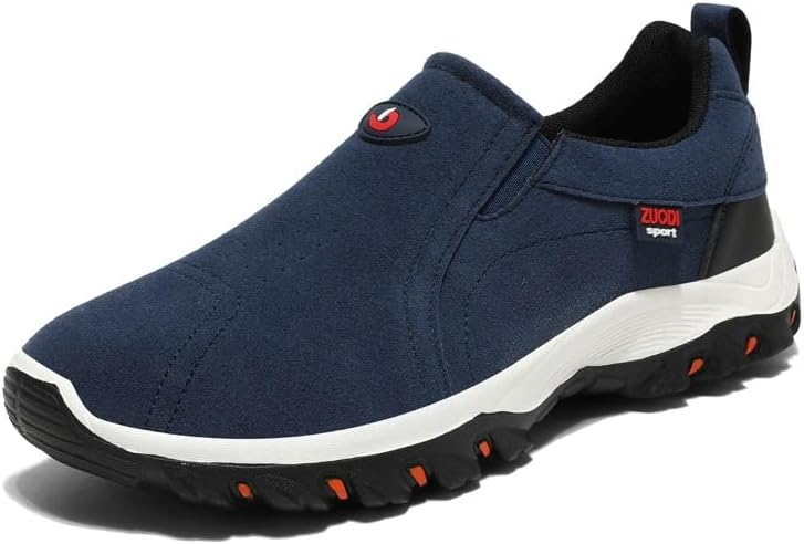 

Ортопедические кроссовки, спортивная обувь для мужчин с удобной посадкой, ортопедические прогулочные туфли для мужчин, мужские кроссовки с поддержкой свода стопы, повседневные нескользящие кроссовки для улицы Hhhchpm, синий