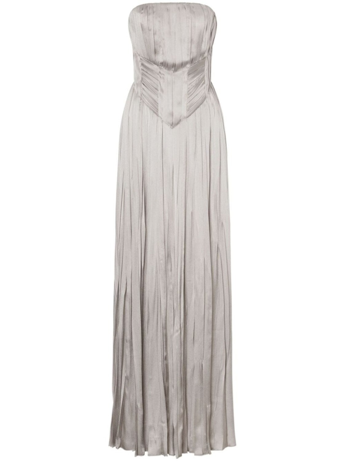

Alberta Ferretti атласное вечернее платье, серый