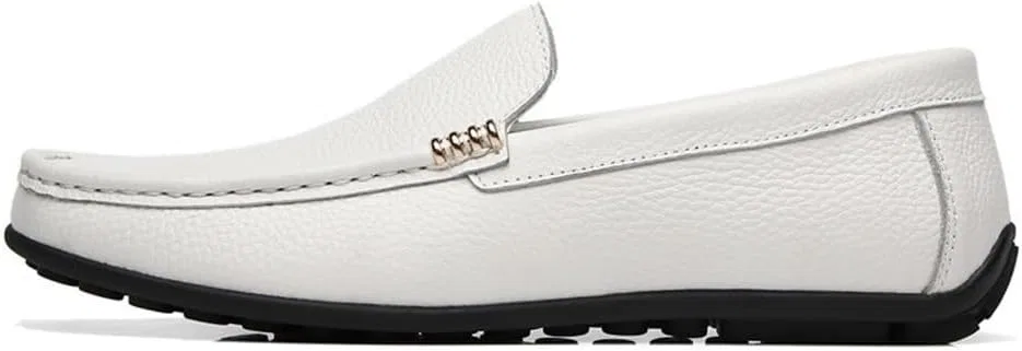 Лоферы Leather Loafers White DHFIRUFSHLO