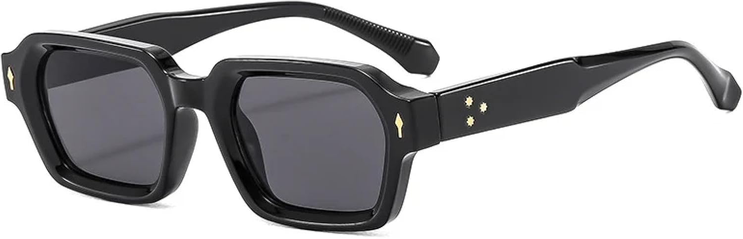 

Солнцезащитные очки с защитой от УФ-излучения UV400 | Женские, мужские с градиентным покрытием и заклепками, двухцветные, для занятий спортом на открытом воздухе и вождения DSVIGF, Black Gray