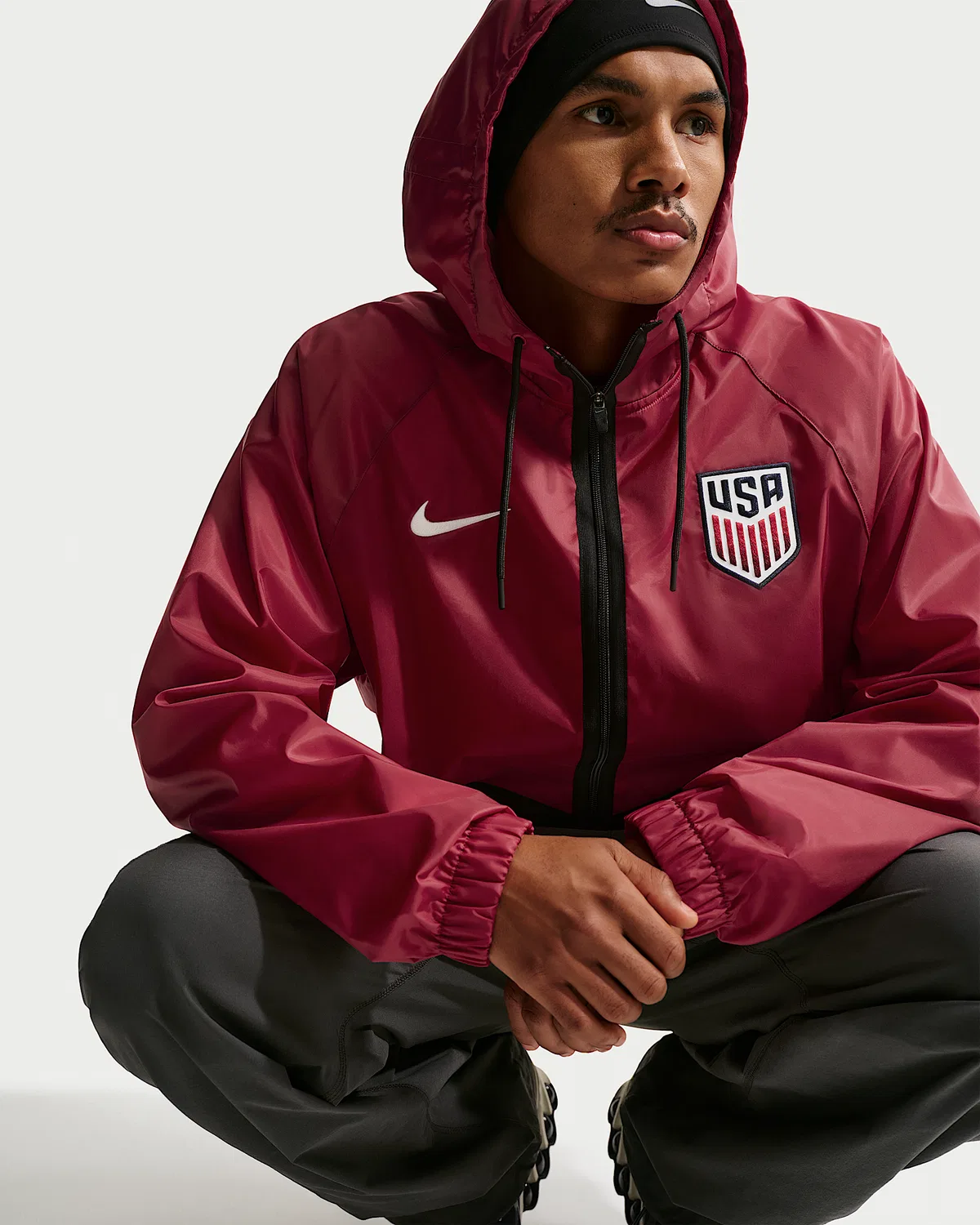 Мужская куртка Nike Dri-FIT Soccer Anthem Jacket USMNT, Team Red/Sail/Sail — фото 3
