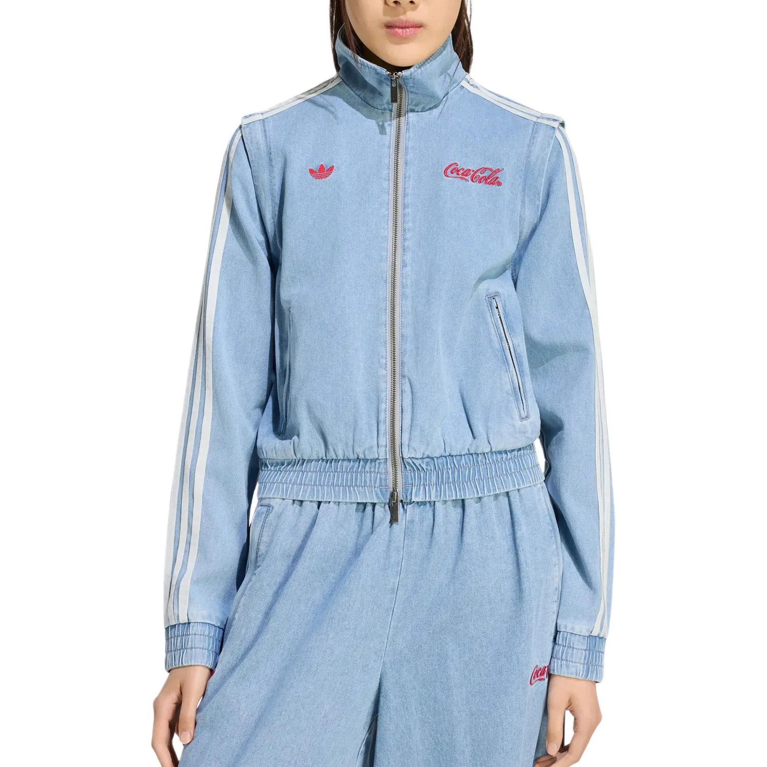 Джинсовая куртка Coca Cola Firebird Adidas Originals Light Denim Blue — фото 3