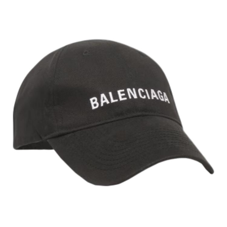 Balenciaga Хлопковая бейсболка унисекс черная, Black — фото 2