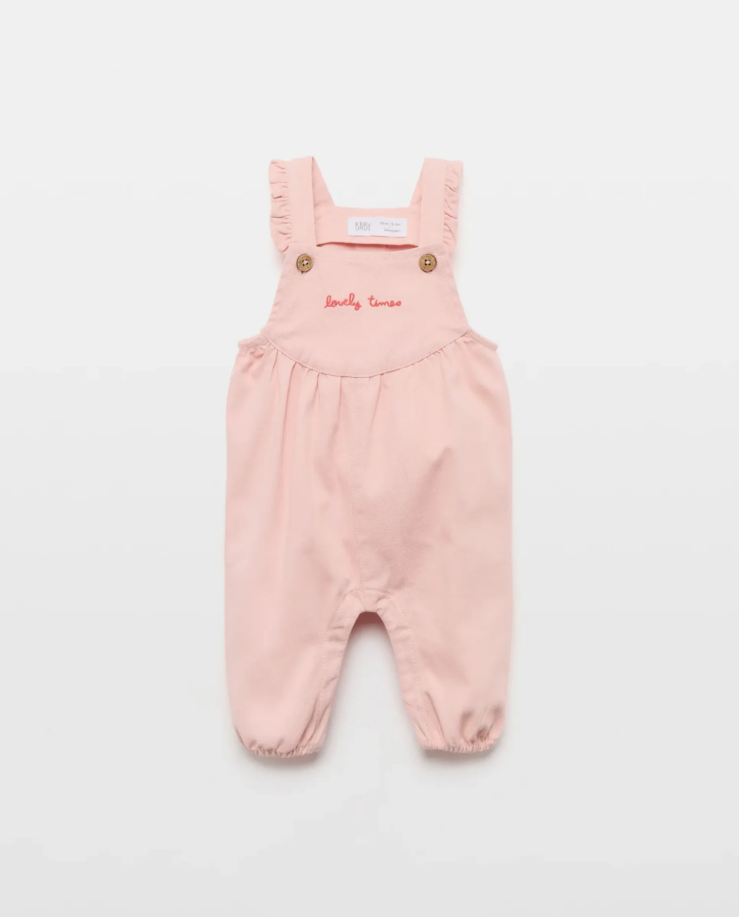 Комбинезон из саржевой ткани для девочки-ребенка Baby El Corte Inglés, розовый
