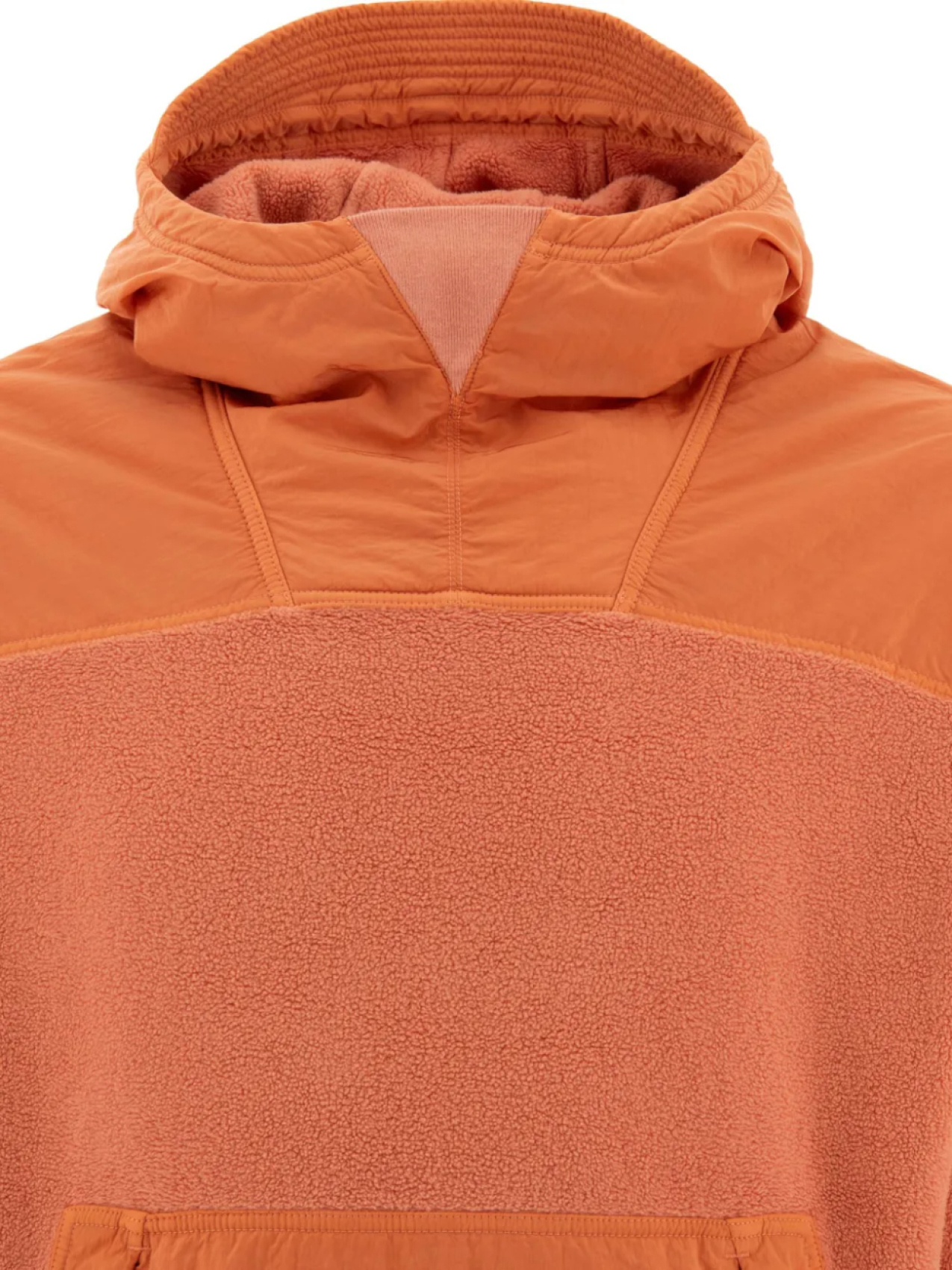 Толстовка с капюшоном и флисовыми вставками Stone Island, оранжевый — фото 3