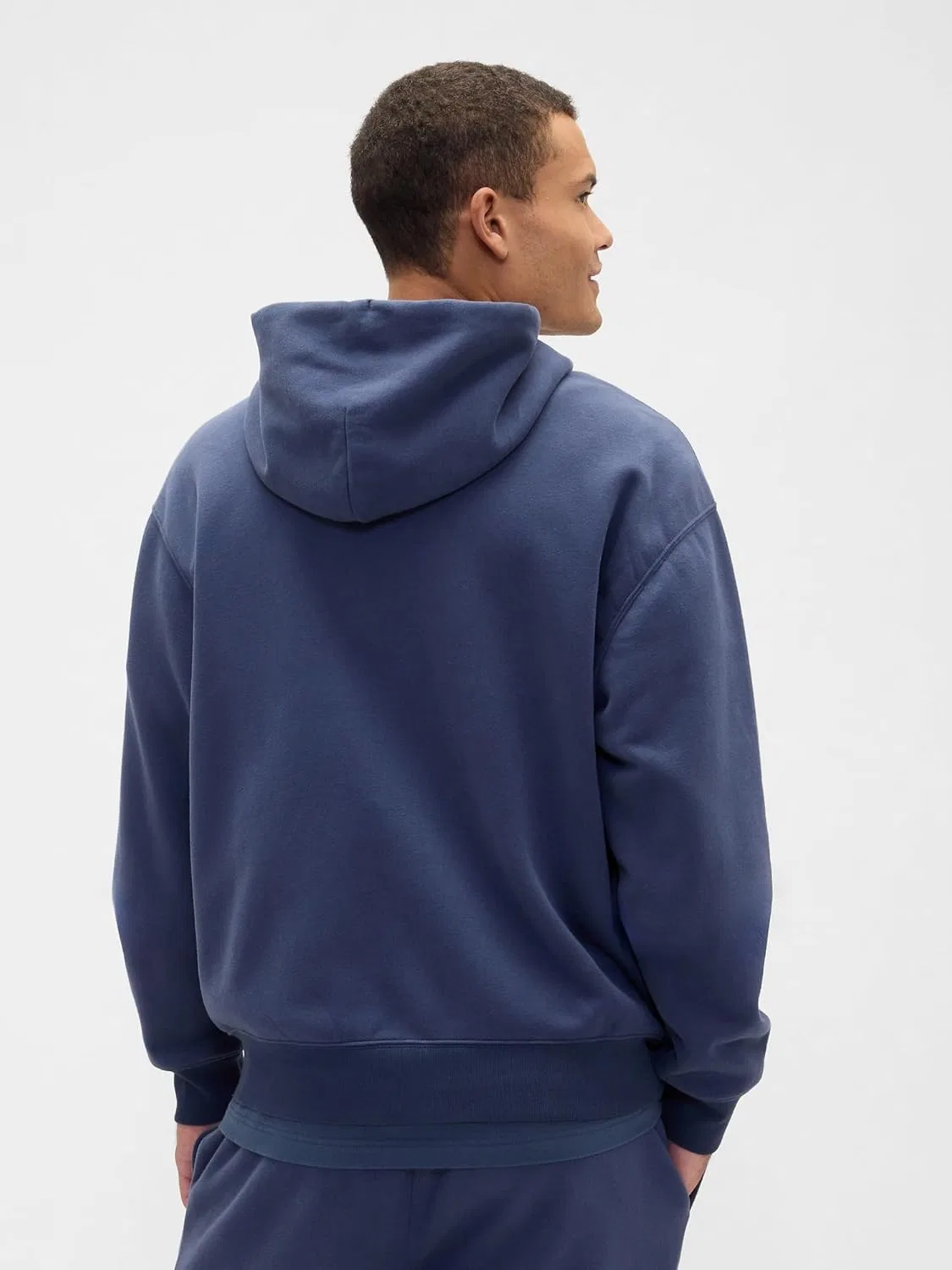 Толстовка GAP Men's Vintage Soft Full Zip, темно-синий — фото 2