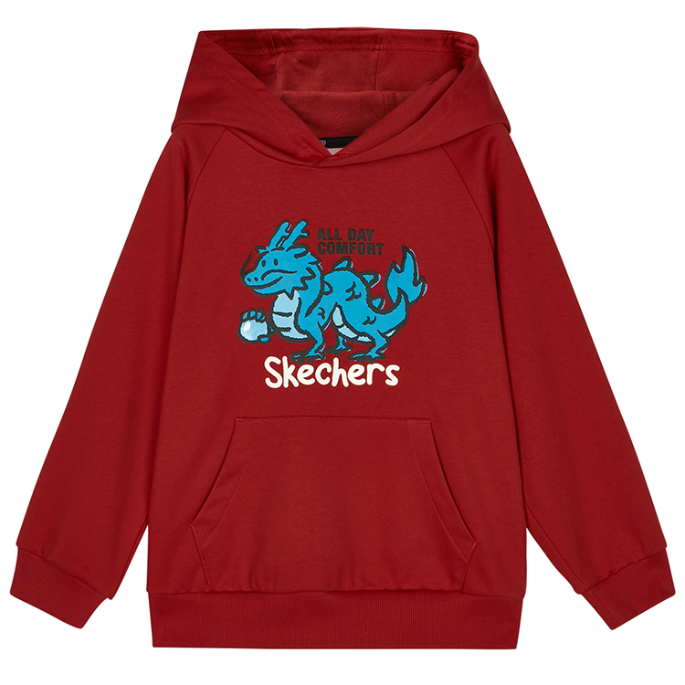 Свитшот школьный Skechers, Ягодный красный — фото 2
