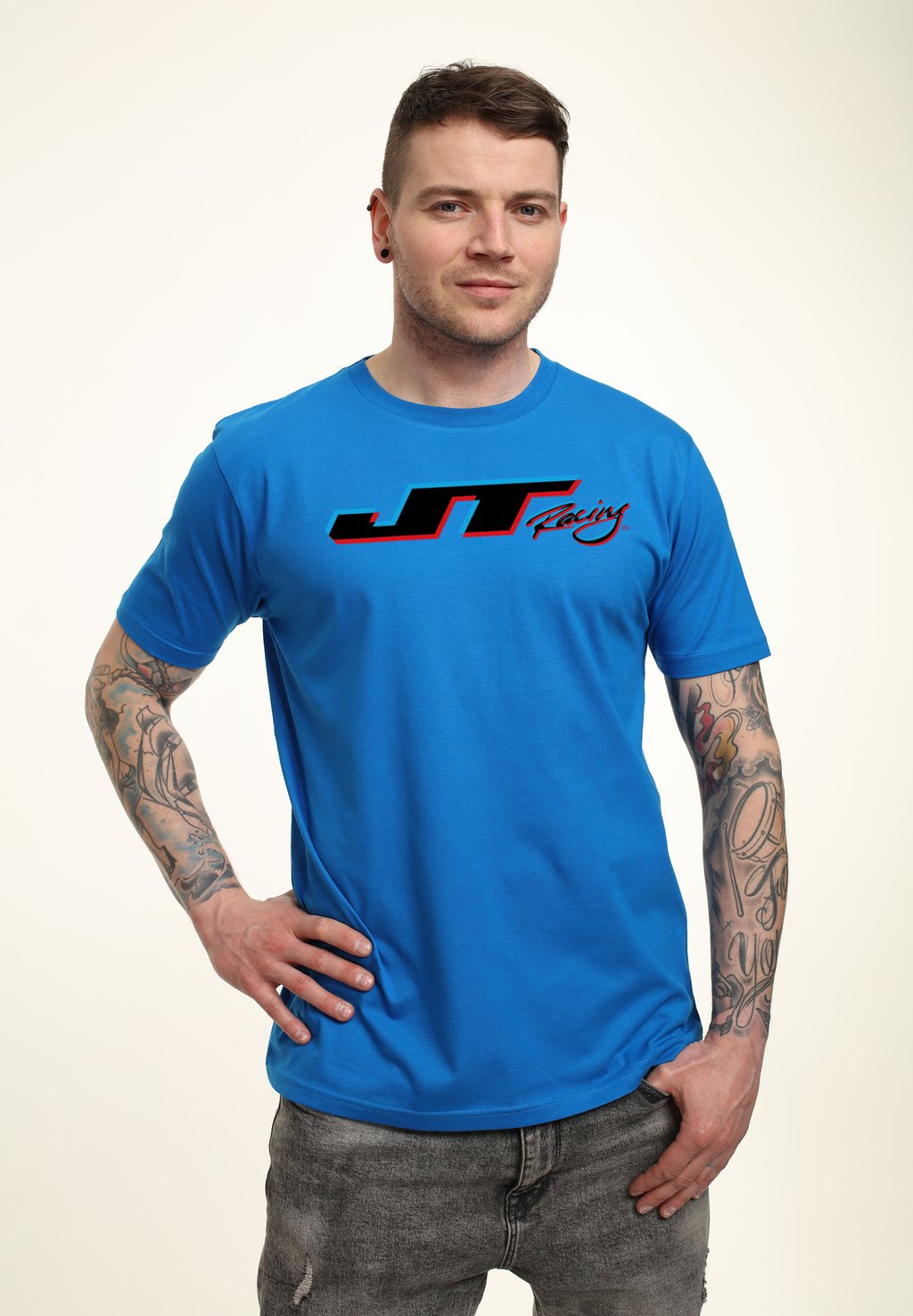 

Футболка с принтом JT RACING 3D LOGO Henry Tiger, цвет Royal Blue