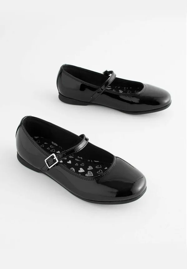 Балетки мэри джейн с ремешком на щиколотке Next, Black Patent — фото 2