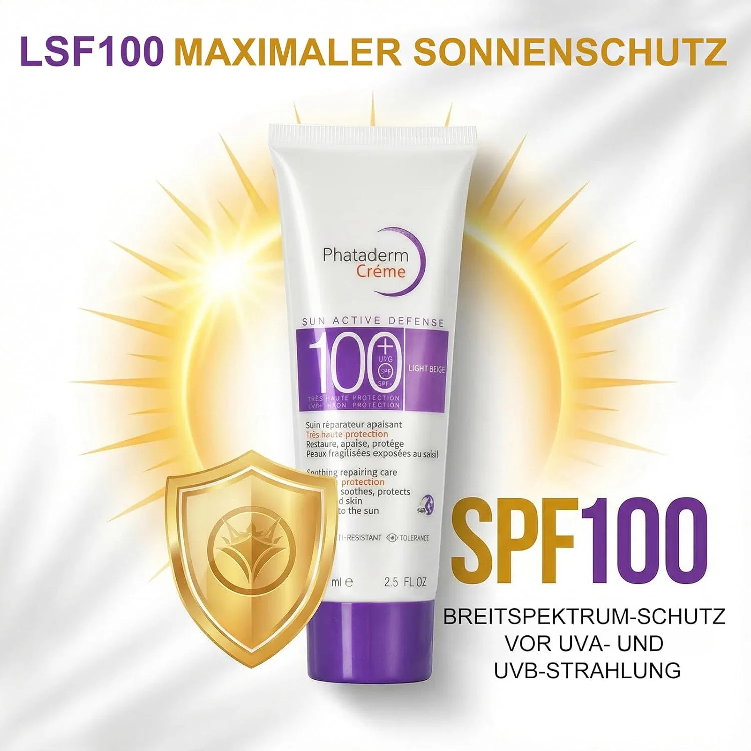 Солнцезащитный крем SPF 100 с UVA/UVB-защитой Soleneva — фото 3