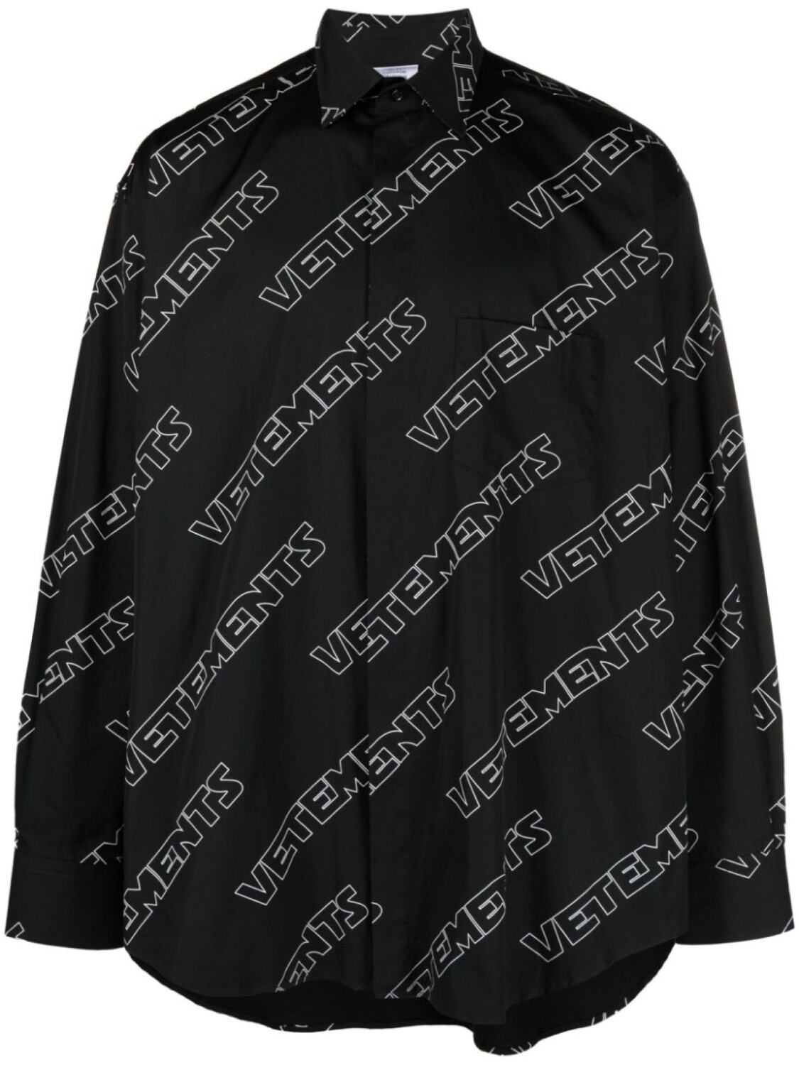 

VETEMENTS рубашка с логотипом, черный