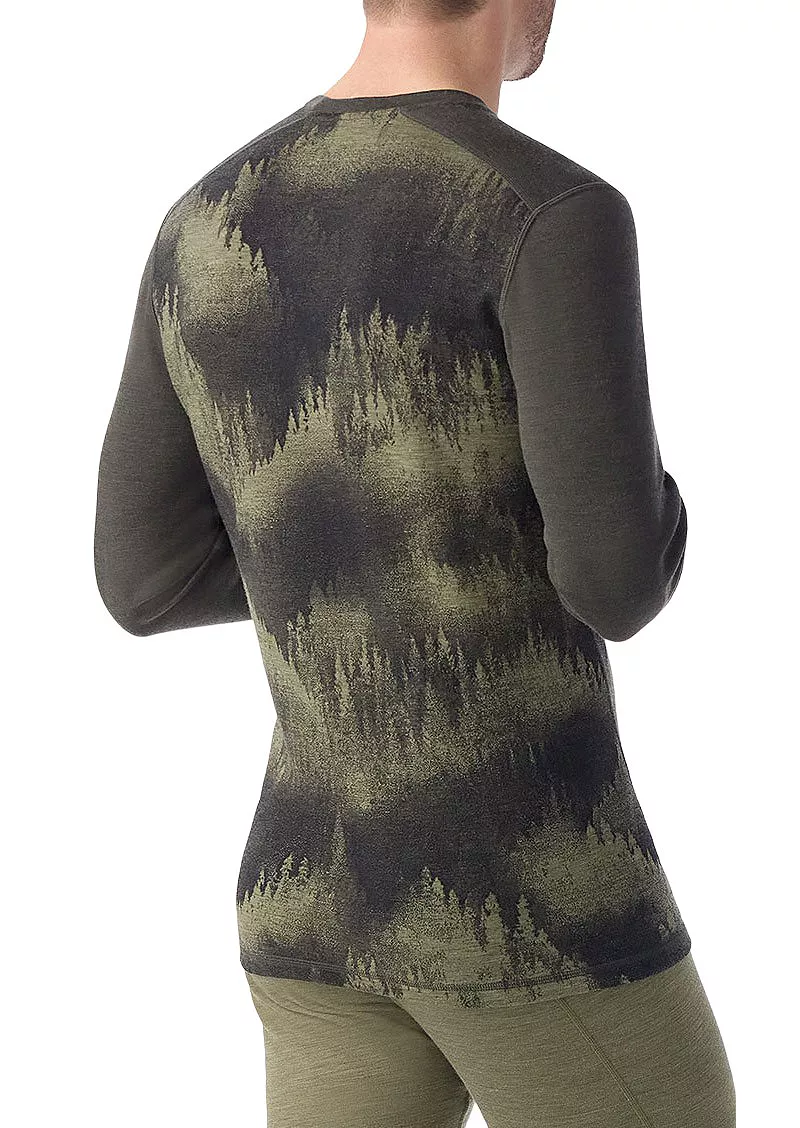 

Мужская рубашка с круглым вырезом Smartwool Merino 250 Baselayer, цвет North Woods Foggy Pines