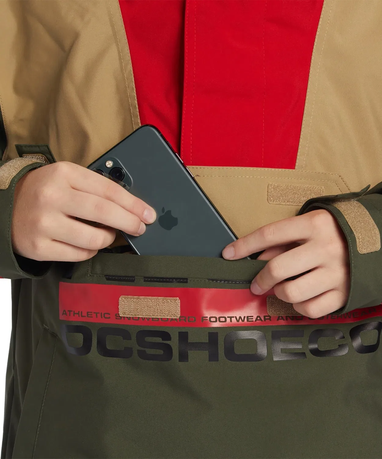 Анорак детский DC-43 Youth Anorak DC Shoes, 40 г утеплитель, хаки — фото 4