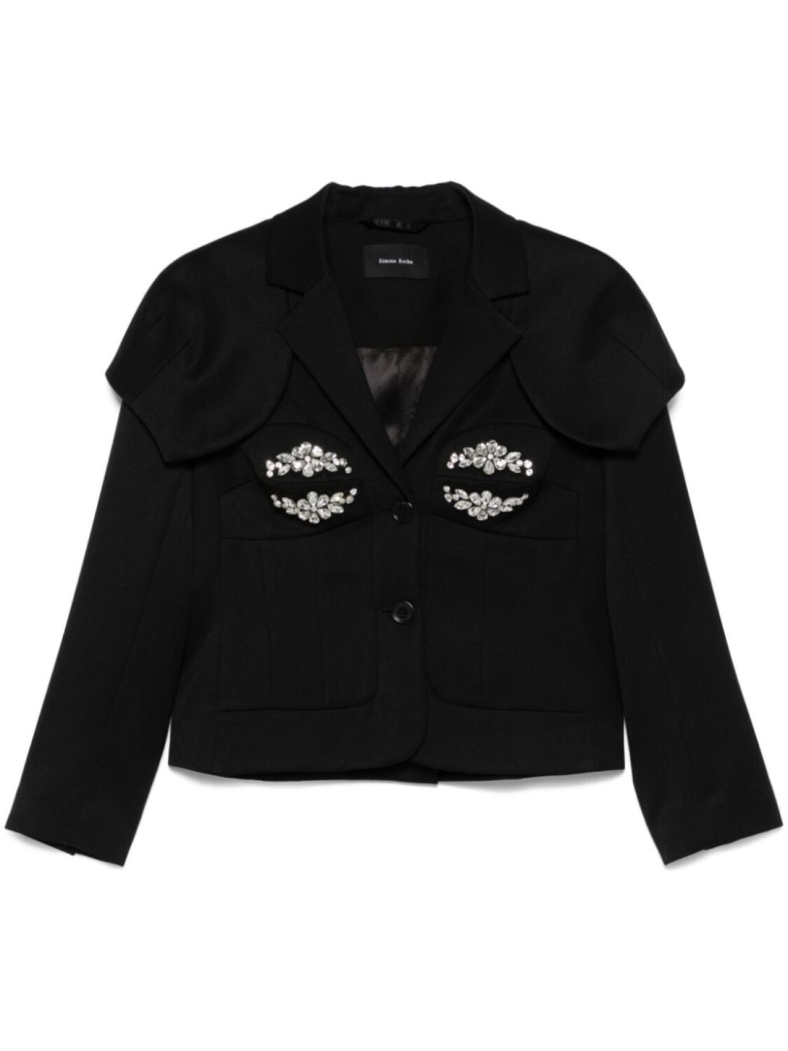 

Simone Rocha куртка с кристаллами, черный