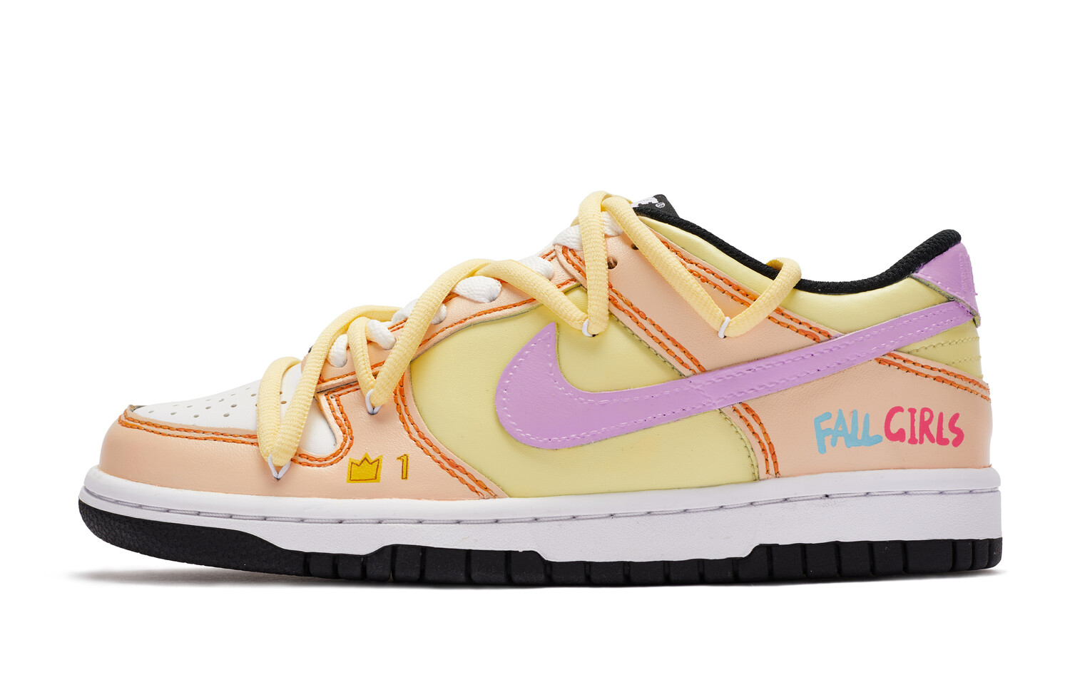 

Кроссовки Nike Dunk Skateboard Shoes Women's Low-Top Yellow/pink/orange