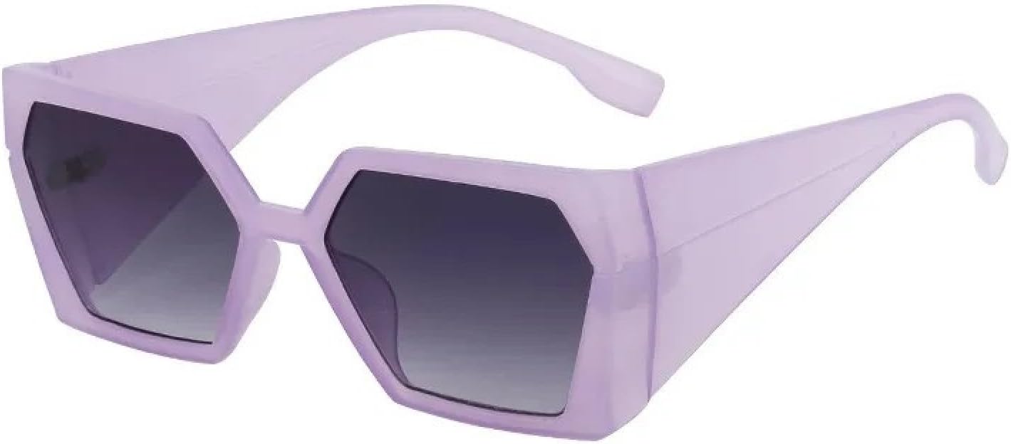 

Солнцезащитные очки неправильной шестиугольной формы для женщин и мужчин, роскошные, винтажные, популярные, в стиле панк, с большой оправой, защита от УФ-излучения UV400 TYUVIVO, 4