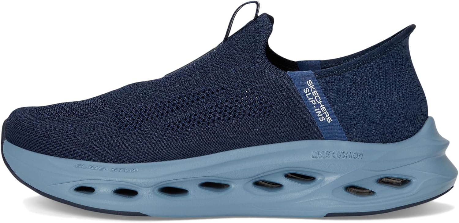 Мужские кроссовки Skechers Max Cushioning Glide Step Euclid с легким надеванием, темно-синий — фото 4