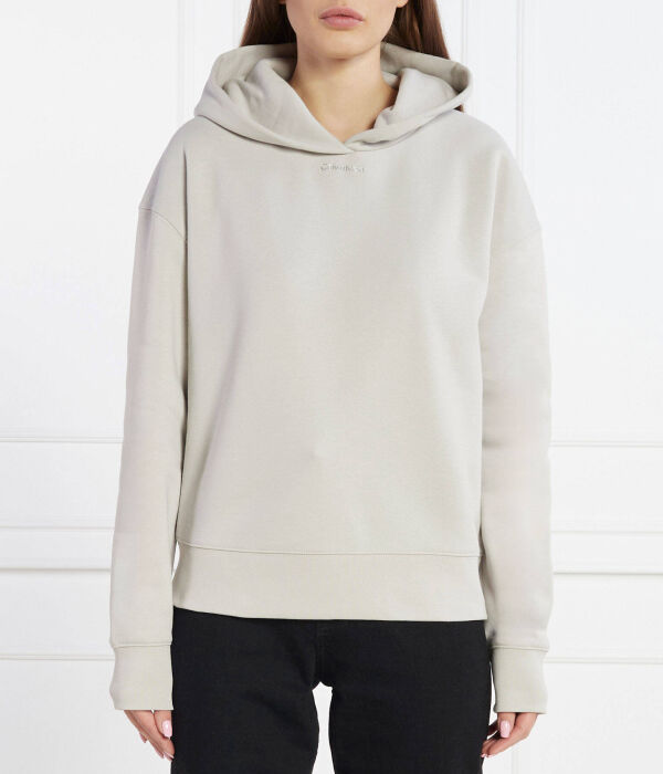 

Свитер с металлическим микрологотипом Regular fit Calvin Klein, серый