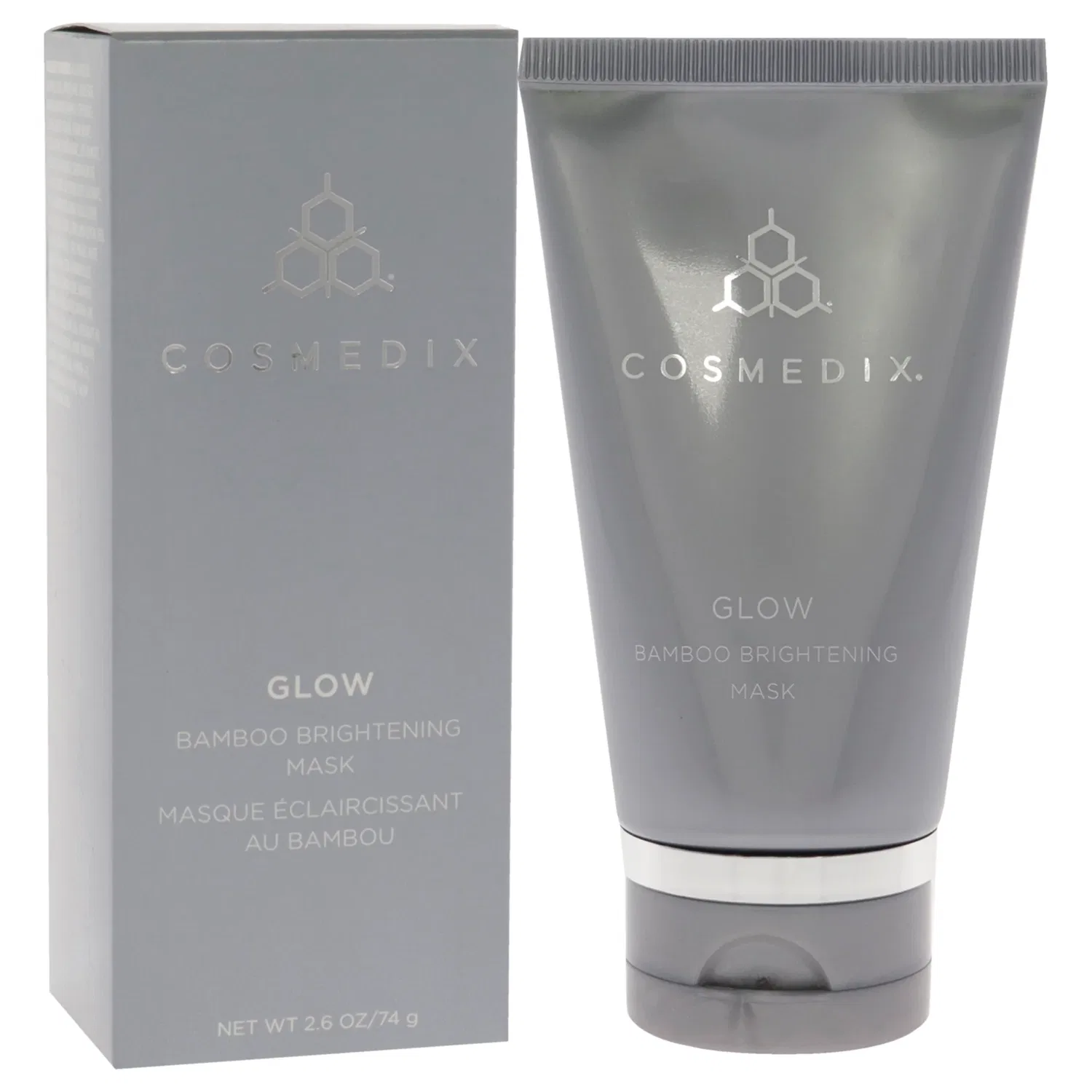 Осветляющая бамбуковая маска для лица Glow Bamboo от Cosmedix, подходит как для мужчин, так и для женщин - 70 мл, белый — фото 3