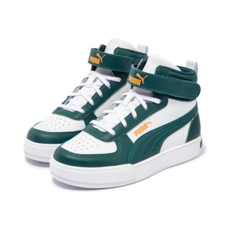 Кроссовки для скейтбординга Caven Kids PS Mid-top, цвет белый/зеленый/тыквенно-желтый Puma, белый/зеленый/желтый — фото 3