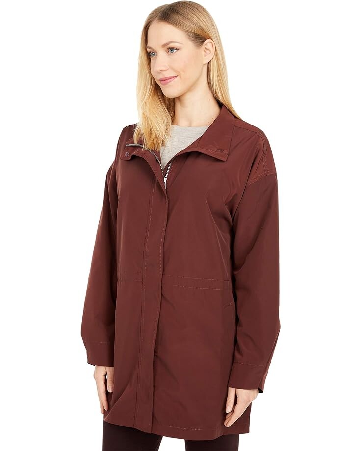 

Пальто Eileen Fisher Recycled Polyester Anorak Coat, цвет Brown Stone