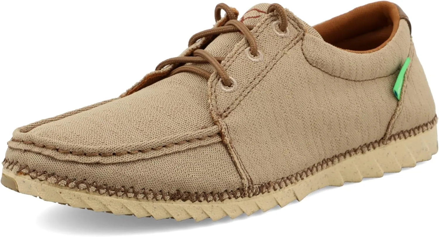 Мужские лоферы Twisted X Zero-X Chukka Driving Moc - кожаные лоферы с ручной обработкой натуральной кожи, хаки