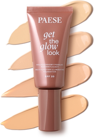 Легкая основа с осветляющим эффектом spf 20 Paese Get The Glow Look Illuminating Foundation, 2N Sand Beige 30 ml — фото 3