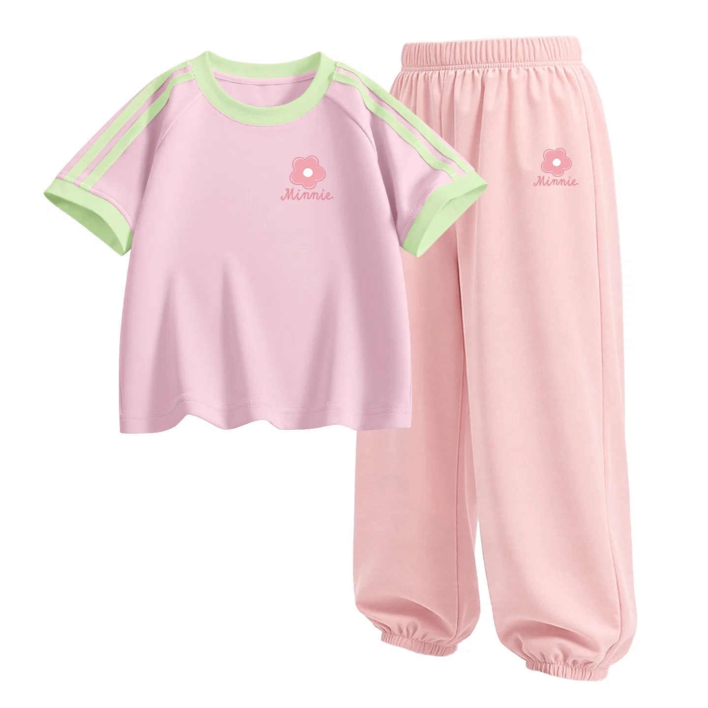 Детский спортивный костюм Casual Sportswear 2 Piece Set Disney, Di F Small Flower K Mousse Pink+Di F Small Flower K Soft Pink