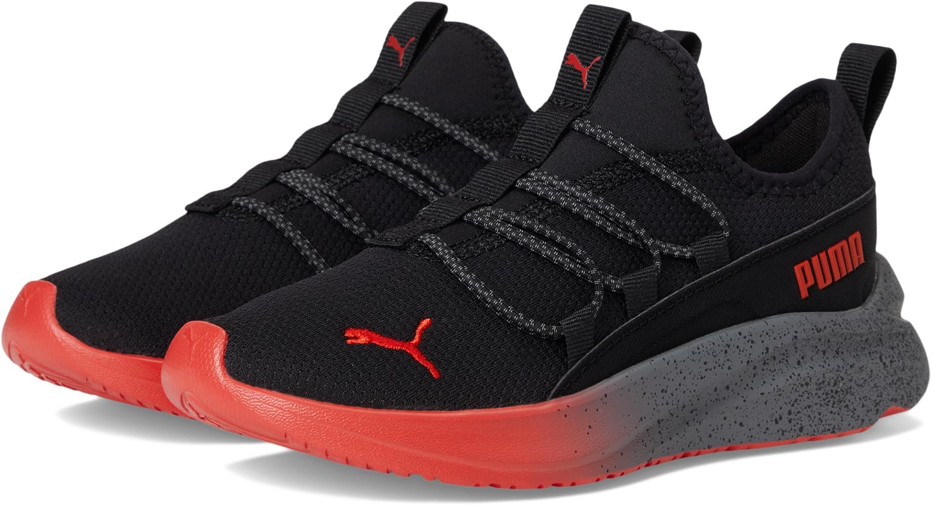 

Кроссовки PUMA Kids One4All Slip-On Splatter Fade, Puma Black/For All Time Red