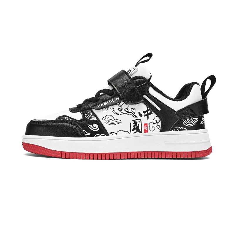 

Нескользящие, износостойкие, легкие, с амортизацией, низкие детские скейтбордистские кроссовки Robinhood, белый черный