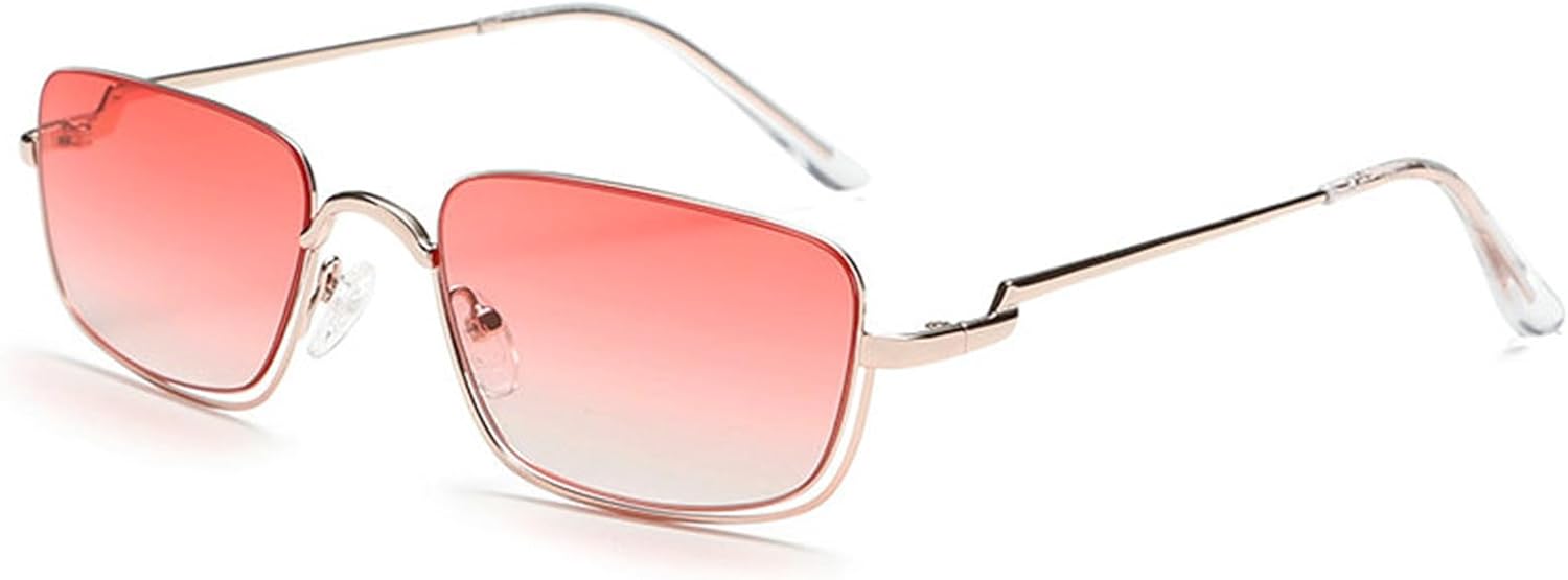 

Willochra Модные маленькие многоугольные солнцезащитные очки для женщин, роскошные металлические солнцезащитные очки в полуободковой оправе, женские сексуальные прямоугольные очки в винтажном стиле, C1