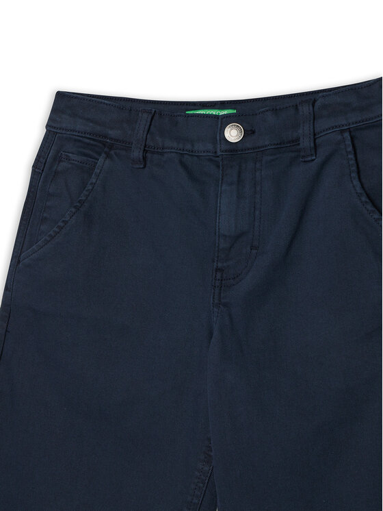 Шорты из ткани обычного кроя 4QNJC903Q United Colors Of Benetton, синий — фото 3