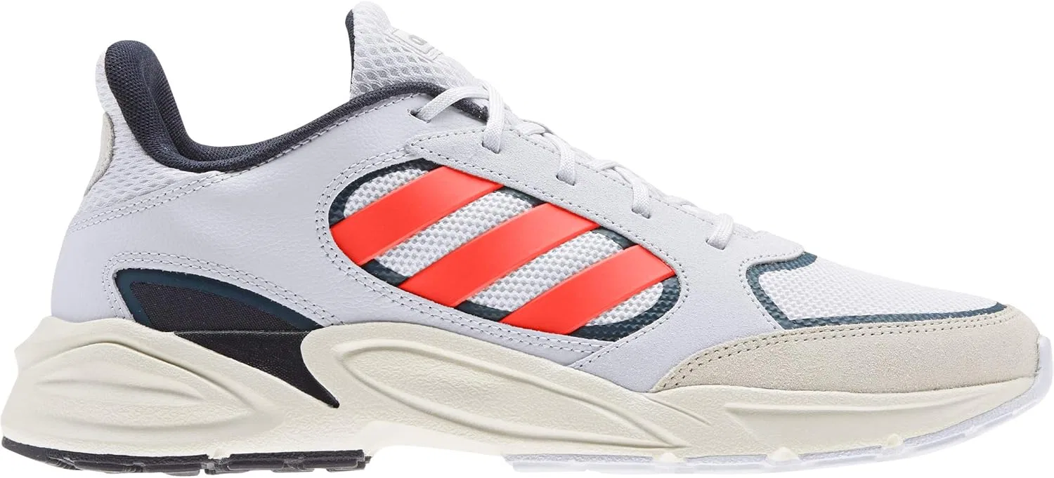 Мужские беговые кроссовки Adidas Valasion 90-х годов, Grey Dash Solar Red Chalk White