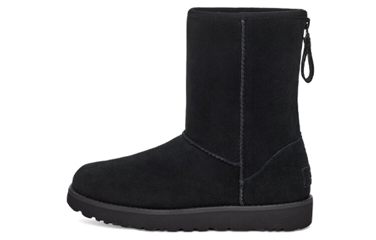 Угги UGG W Classic Short Logo Zip 'Black' Women's