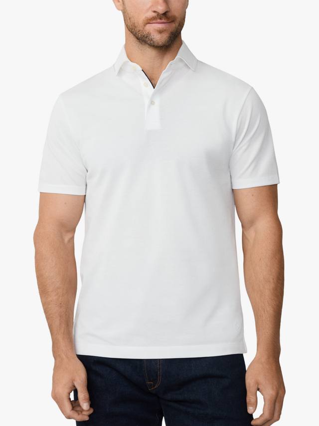 

Хлопковая поло с коротким рукавом Regular Fit Hackett London, Optic White