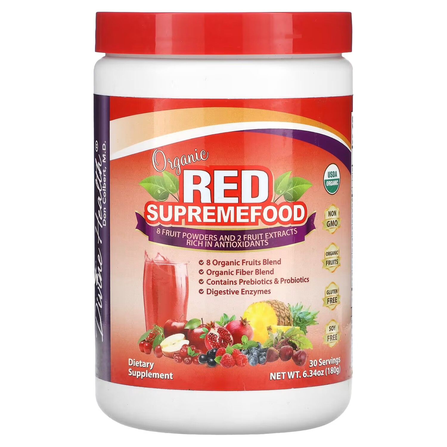

Добавка Divine Health Organic Red Supremefood Mixed Berry, 180 г